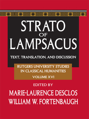 cover image of Strato of Lampsacus
